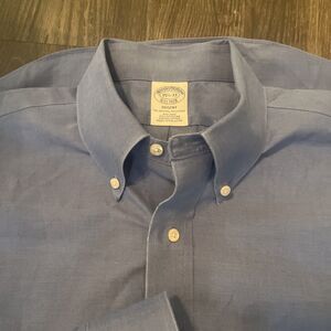 Brooks Brothers Men’s Regent  Original Polo Supima Cotton Blue Oxford Shirt 15.5